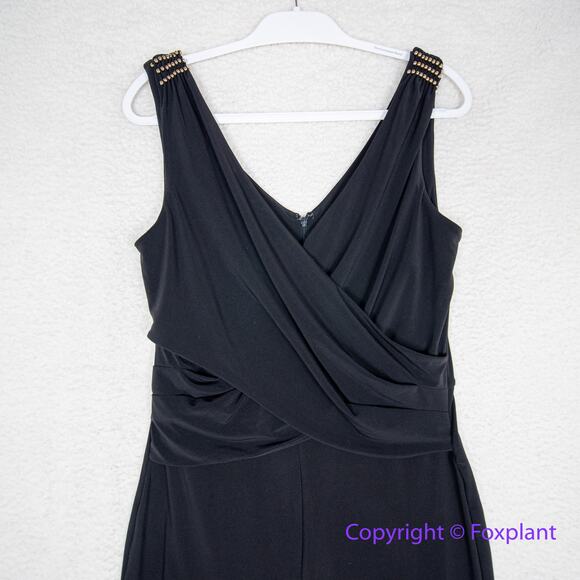 New! White House Black Market Shirred Shoulder Matte Jersey Jumpsuit, size XS‎ - Picture 5 of 14